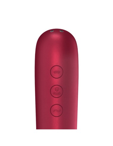Stimulateur de clitoris + Vibromasseur Dual Love Rouge