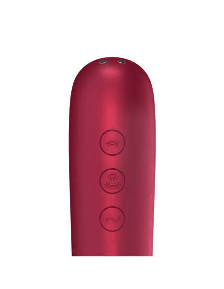 Stimulateur de clitoris + Vibromasseur Dual Love Rouge