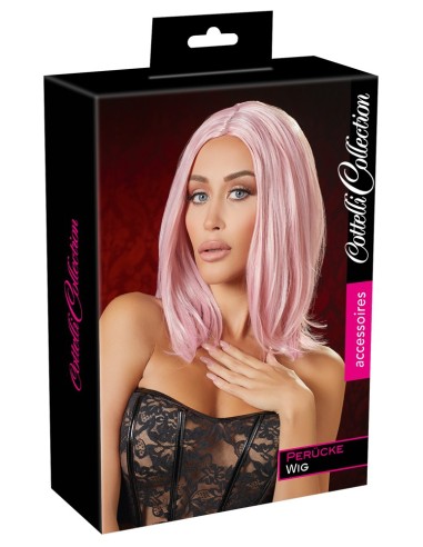 Perruque Cheveux mi-longs Roses