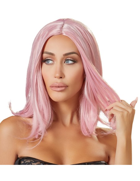 Perruque Cheveux mi-longs Roses