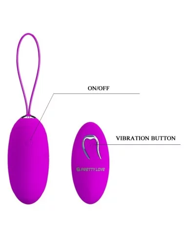 Oeuf vibrant télécommandé Jacqueline - 7.8 x 3.7 cm