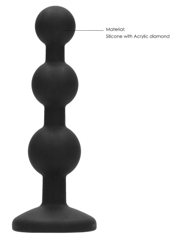 Plug Bijou Beaded Diamond 9.5 x 2.5 cm