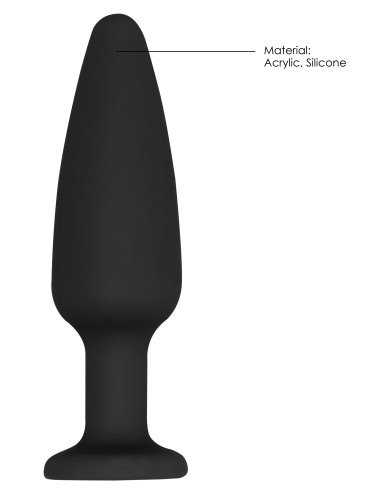 Plug Bijou Silicone Cone Diamond 9 x 3 cm