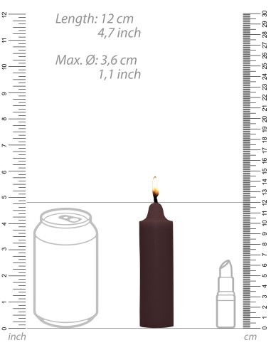 Bougie Wax avec Arôme Chocolat 12cm