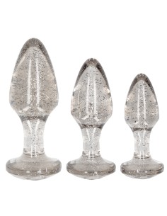 Lot de 3 plugs Glitter Argentés