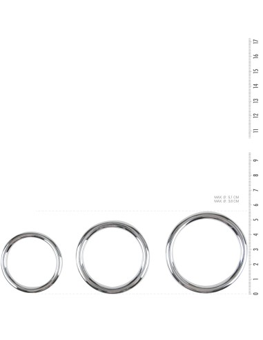 Lot de 3 cockrings Sinner Rings 40 à 50mm