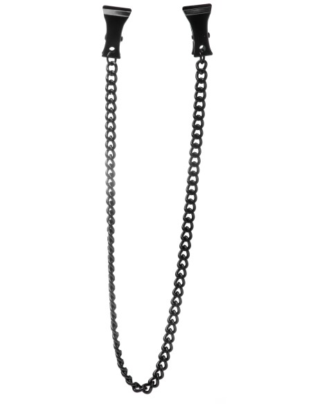 Pinces pour tétons PINCH Chaîne 35cm Noires
