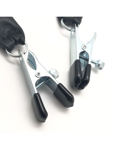 Pince à seins avec poids en cuir 80g X 2 - 2 pièces