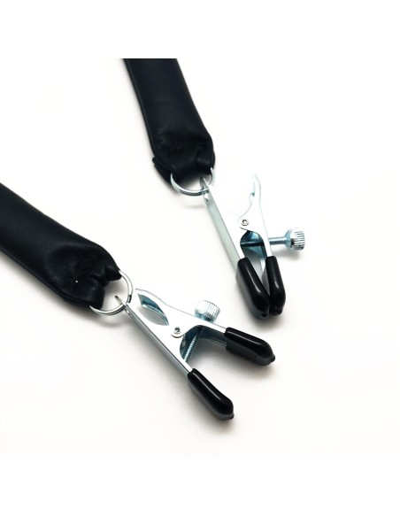 Pince à seins avec poids en cuir 80g X 2 - 2 pièces Pince à seins avec poids en cuir 80g X 2 - 2 pièces