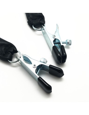 Pince à seins avec poids en cuir 80g X 2 - 2 pièces