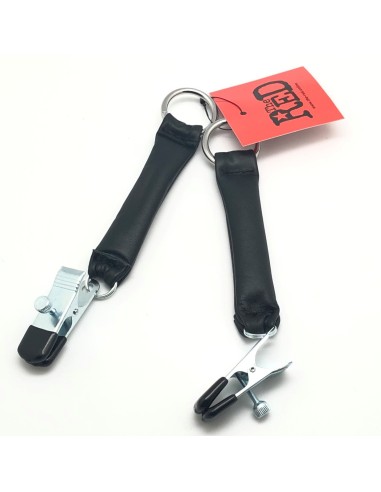 Pince à seins avec poids en cuir 80g X 2 - 2 pièces