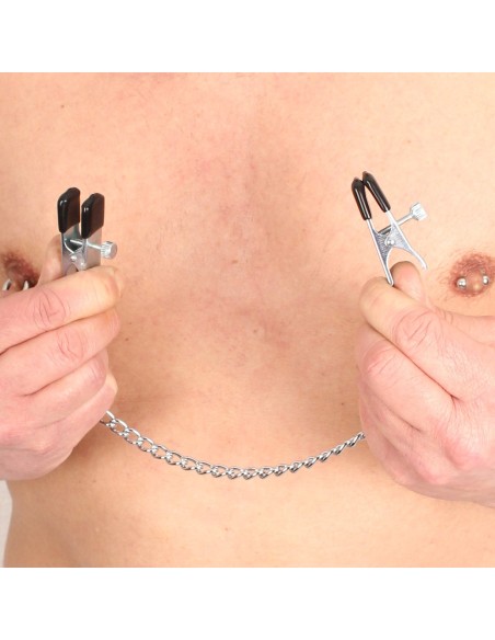 Pinces a seins métallique avec chaine - Pinces à Seins - 5