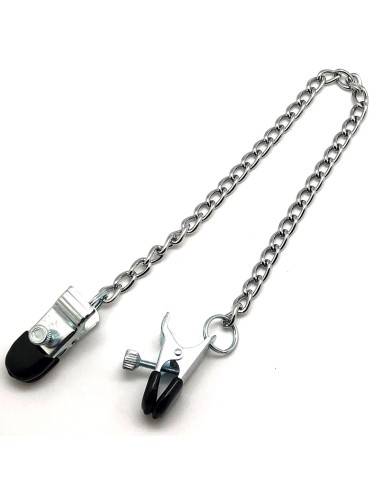 Pinces à seins métalliques avec chaine