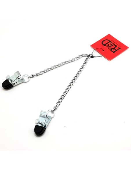 Pinces à seins métalliques avec chaine