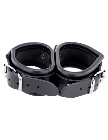 Double menotte de maintien en cuir