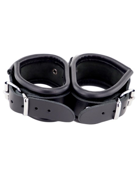 Double menotte de maintien en cuir Double menotte de maintien en cuir