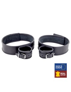 Menottes de retenue en cuir Cuisses-Mains