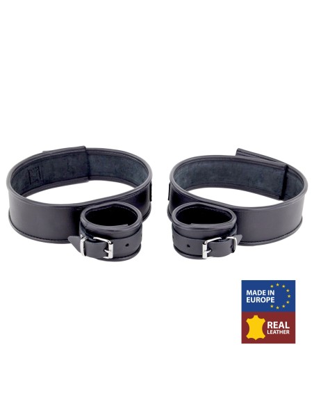 Menottes de retenue en cuir Cuisses-Mains