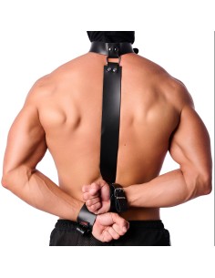 Collier en cuir avec menottes intégrées