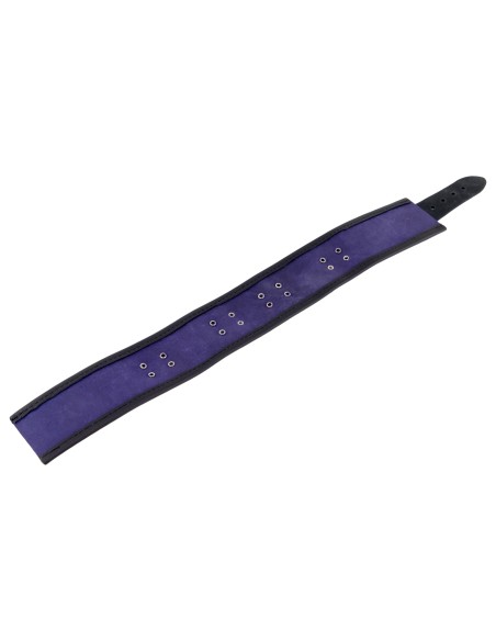 Collier en cuir 3 Anneaux D Violet-Noir Collier en cuir 3 Anneaux D Violet-Noir