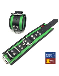 Menottes en cuir Vert-Noir