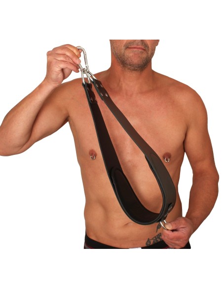 set de 2 Supports pieds en cuir pour sling + 2 mousquetons - 60cm - The Red