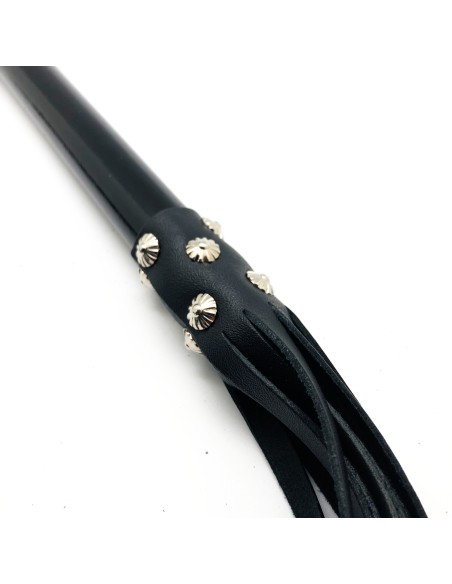 MARTINET BRINS EN CUIR NOIR - 78cm - MANCHE EN BOIS