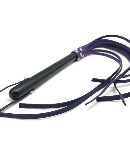 MARTINET BRINS EN CUIR VIOLET - 78cm - MANCHE EN BOIS