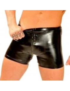 Short en Latex Coupe cycliste avec Zip