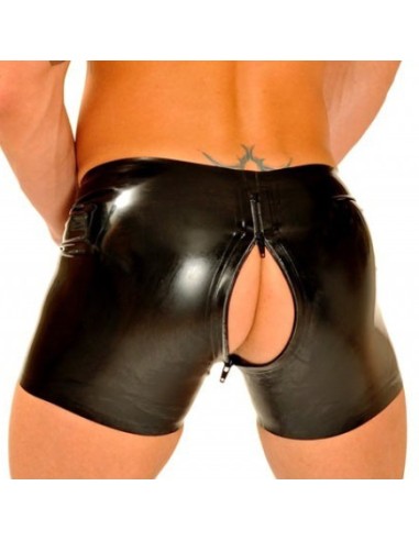 Short en Latex Coupe cycliste avec Zip