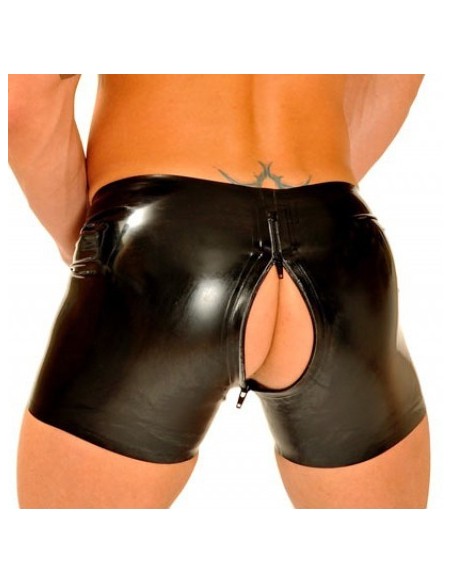 Short en Latex Coupe cycliste avec Zip Short en Latex Coupe cycliste avec Zip
