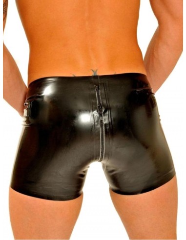 Short en Latex Coupe cycliste avec Zip