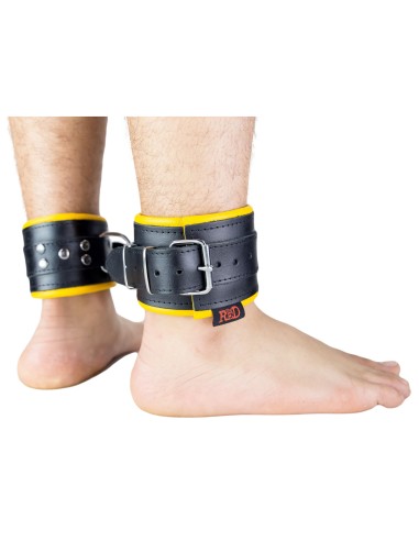 Menotte pour pied en cuir - rembourré - Noir/Jaune