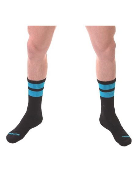 Chaussettes Gym Socks Noir-Bleu fluo Chaussettes Gym Socks Noir-Bleu fluo