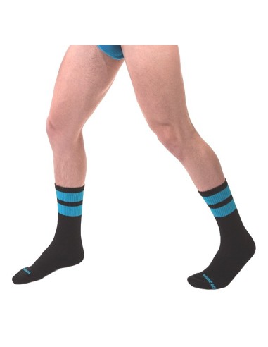 Chaussettes Gym Socks Noir-Bleu fluo