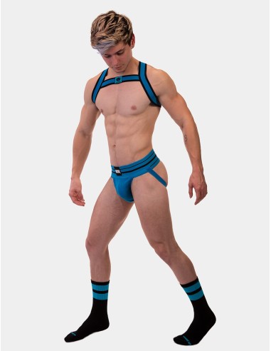 Chaussettes Gym Socks Noir-Bleu fluo