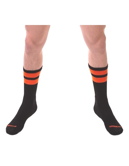 Chaussettes Gym Socks Noir-Orange fluo Chaussettes Gym Socks Noir-Orange fluo
