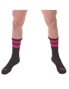 Chaussettes Gym Socks Noir-Rose fluo