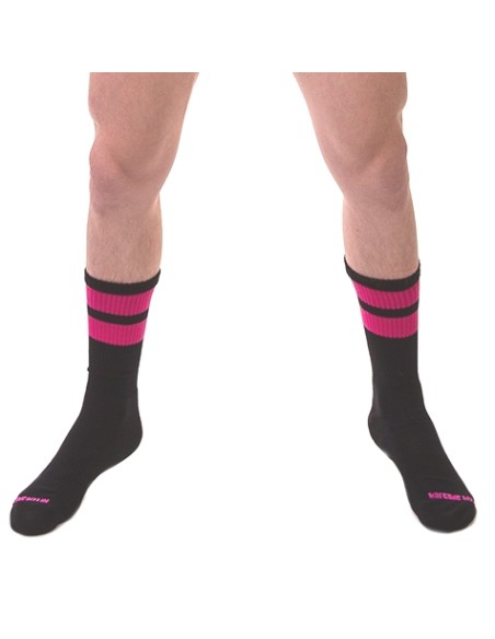 Chaussettes Gym Socks Noir-Rose fluo Chaussettes Gym Socks Noir-Rose fluo
