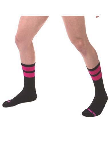 Chaussettes Gym Socks Noir-Rose fluo