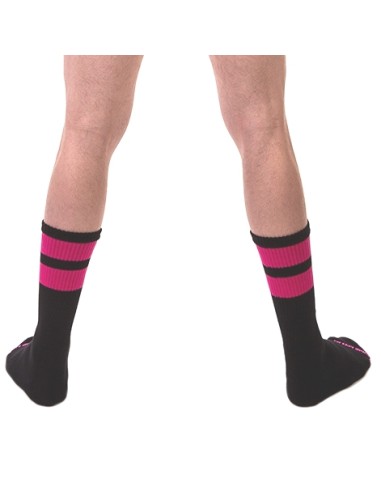 Chaussettes Gym Socks Noir-Rose fluo