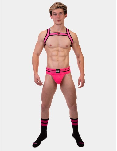 Chaussettes Gym Socks Noir-Rose fluo