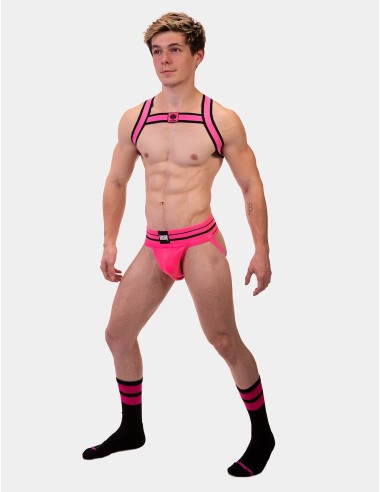 Chaussettes Gym Socks Noir-Rose fluo