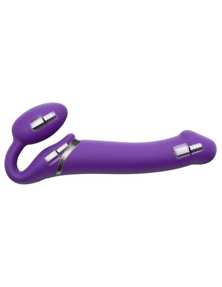 Gode vibrant STRAP-ON 3 Moteurs XL 16 x 4.5 cm Violet Gode vibrant STRAP-ON 3 Moteurs XL 16 x 4.5 cm Violet