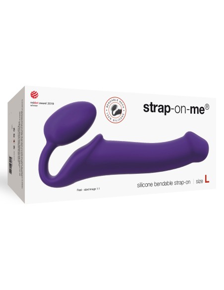 Gode + Plug STRAP-ON-ME Bendable L 16 x 3.7 cm Violet Gode + Plug STRAP-ON-ME Bendable L 16 x 3.7 cm Violet