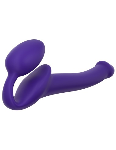 Gode + Plug STRAP-ON-ME Bendable S 15 x 3.5 cm Violet