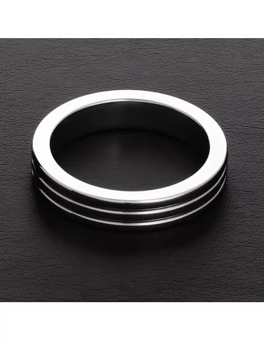 Cockring Ribbed Métal 10mm