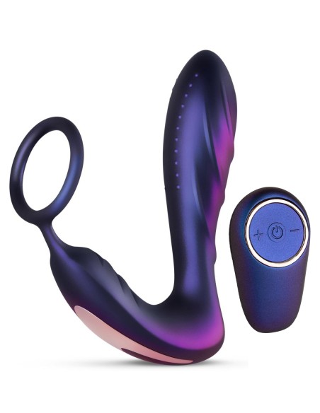 Cockring + Plug vibrant Black Hole Hueman 11 x 3.3cm