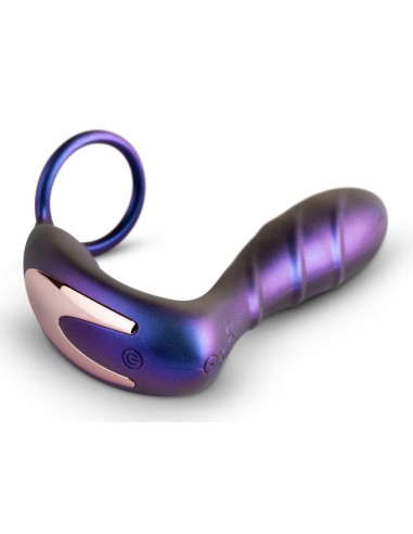 Cockring + Plug vibrant Black Hole Hueman 11 x 3.3cm