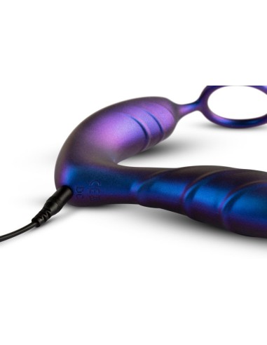 Cockring + Plug vibrant Black Hole Hueman 11 x 3.3cm